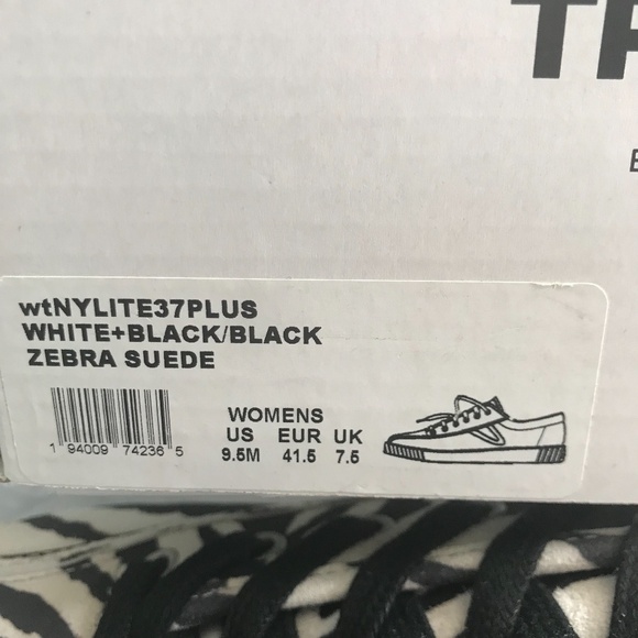 Tretorn Nylite 37 Plus / Zebra suede / SZ 9.5 - Picture 2 of 2
